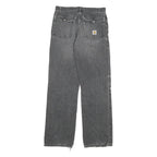 CARHARTT Mens Regular Fit Denim Jeans Grey W30 L32 Distressed Paint Splatter
