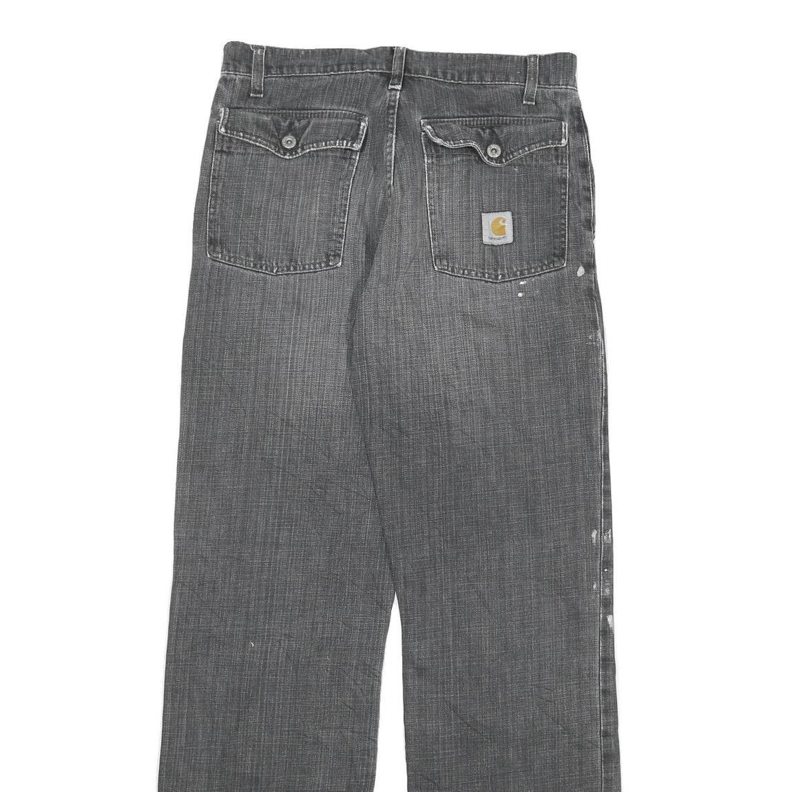 CARHARTT Mens Regular Fit Denim Jeans Grey W30 L32 Distressed Paint Splatter