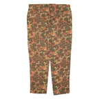 TREND Floral Womens Trousers Green Regular Tapered Linen W32 L26