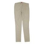 DICKIES Womens Regular Fit Beige Trousers W28 L32 Straight Cotton Blend Zip