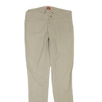 DICKIES Womens Regular Fit Beige Trousers W28 L32 Straight Cotton Blend Zip