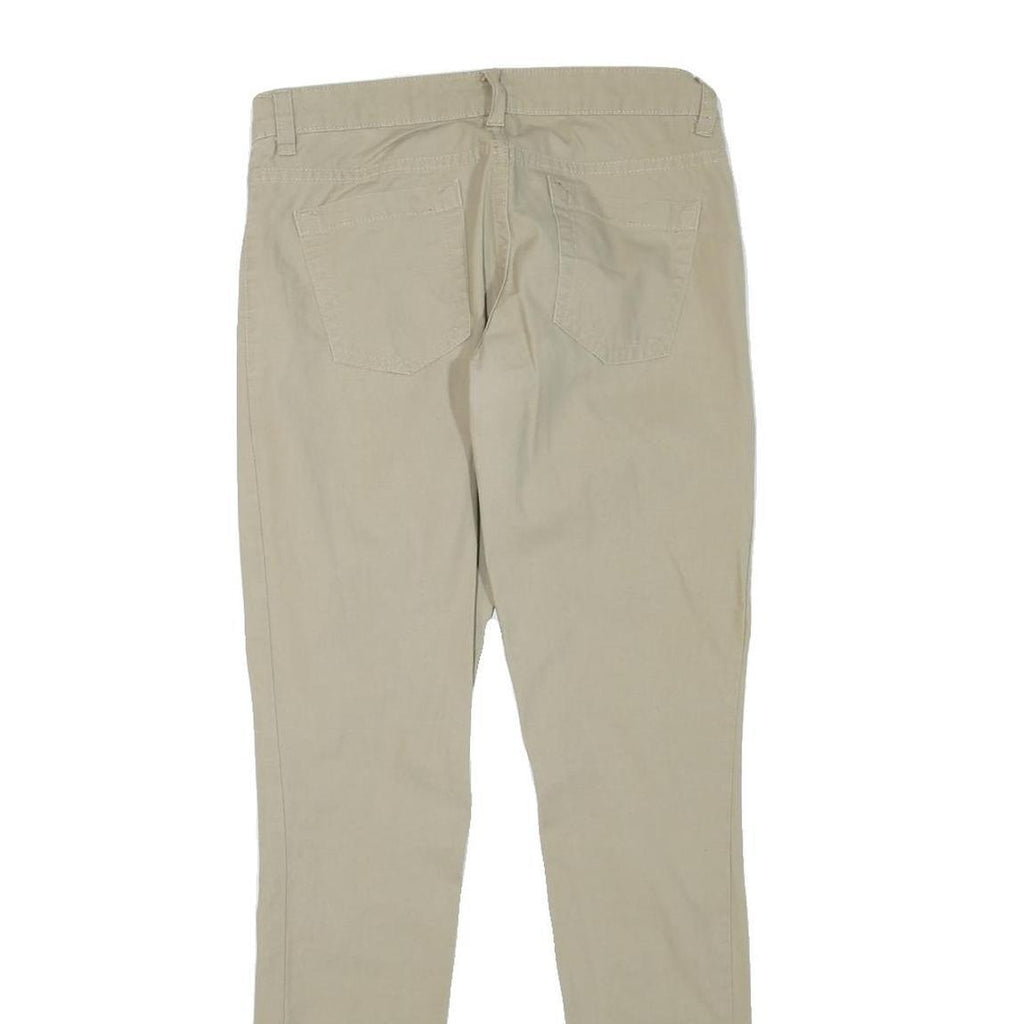 DICKIES Womens Regular Fit Beige Trousers W28 L32 Straight Cotton Blend Zip