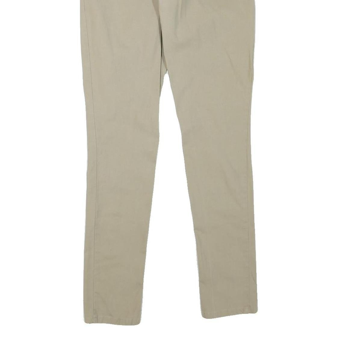 DICKIES Womens Regular Fit Beige Trousers W28 L32 Straight Cotton Blend Zip