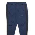 UNDER ARMOUR Mens Joggers Navy Blue & Black Slim Tapered L W34 L27 Athletic