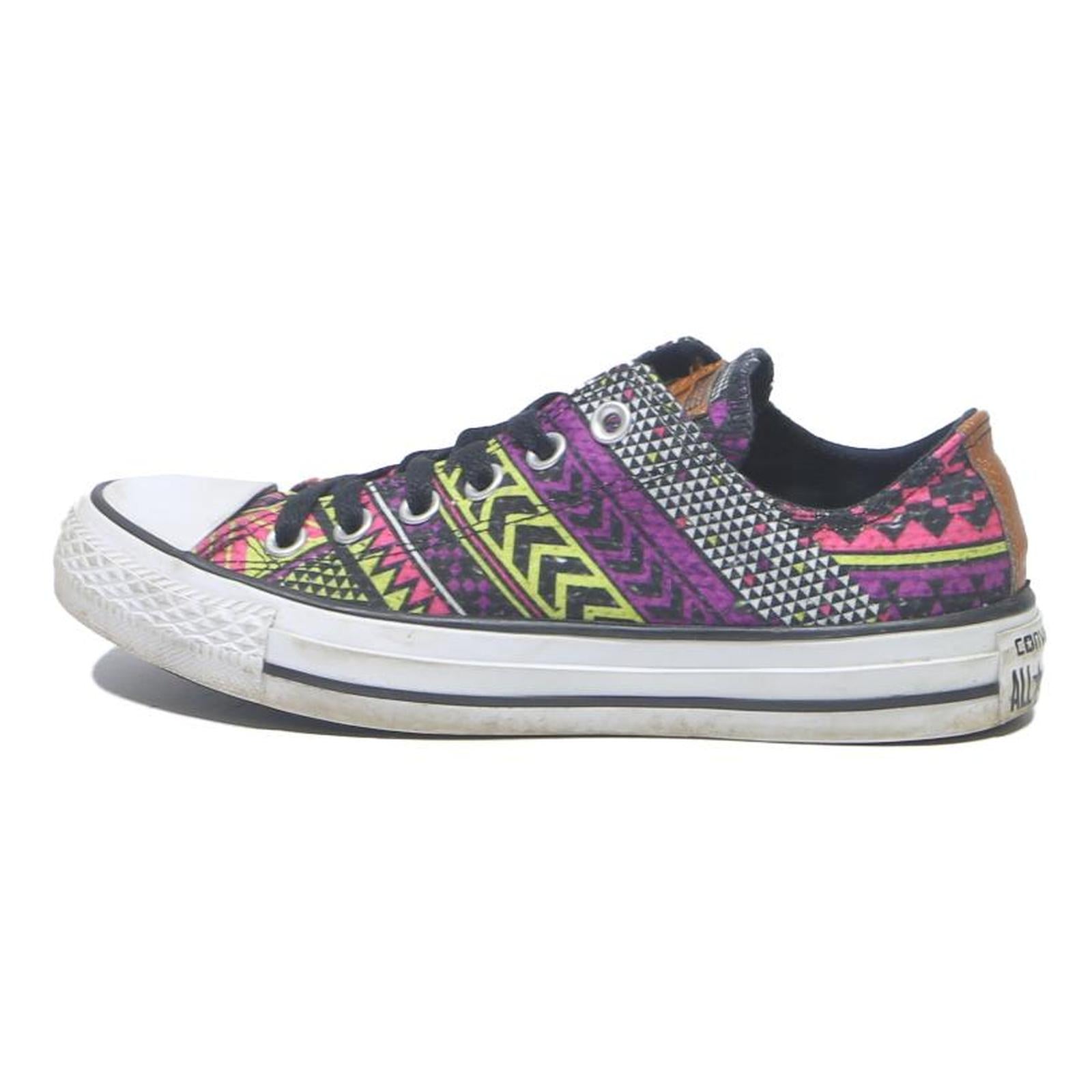 CONVERSE Womens Low Top Trainers Canvas UK 5 Multicolour Aztec Print