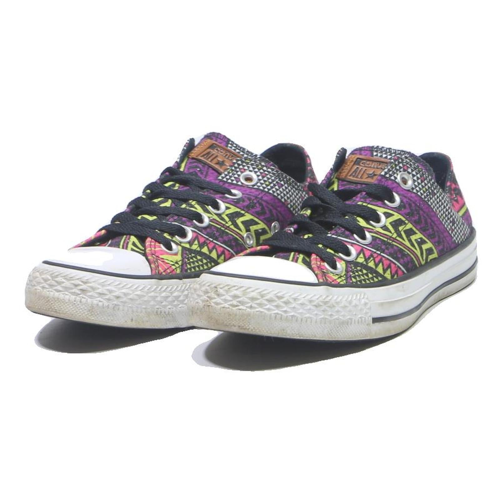 CONVERSE Womens Low Top Trainers Canvas UK 5 Multicolour Aztec Print