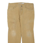 CARHARTT Mens Jeans Beige Regular Straight Denim W36 L27 Workwear Zip Closure