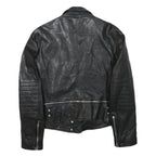 ZARA BASIC Womens Black Biker Jacket S Polyester Blend Tailored Woven Zip