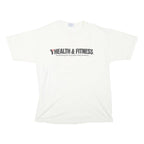 ALL SPORT Mens White Health & Fitness Graphic T-Shirt XL Short Sleeve Crew Neck