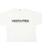 ALL SPORT Mens White Health & Fitness Graphic T-Shirt XL Short Sleeve Crew Neck
