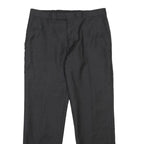 JAEGER Mens Woven Black Regular Straight Trousers W32 L28 Formal Workwear