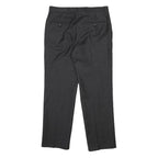 JAEGER Mens Woven Black Regular Straight Trousers W32 L28 Formal Workwear