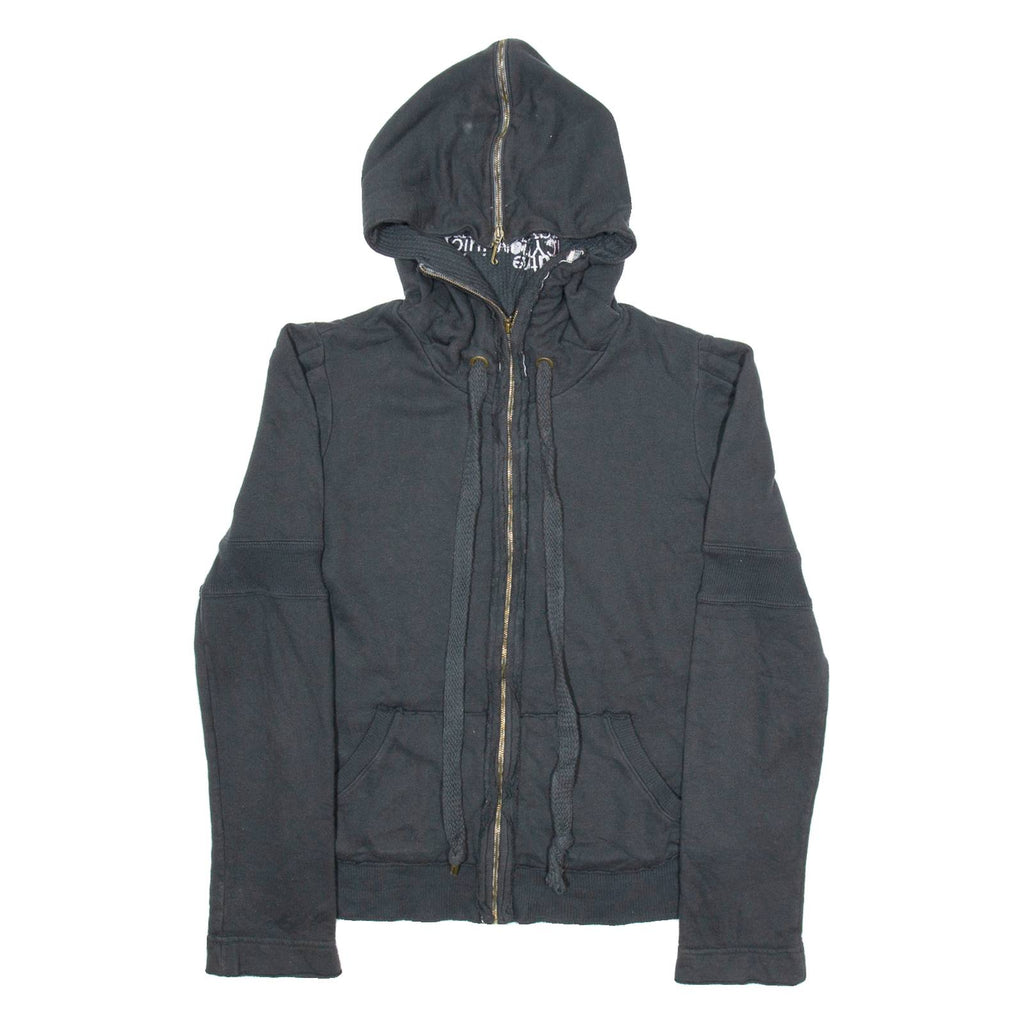JUCY COUTURE Womens Black Hoodie Full Zip S