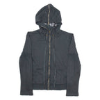 JUCY COUTURE Womens Black Hoodie Full Zip S