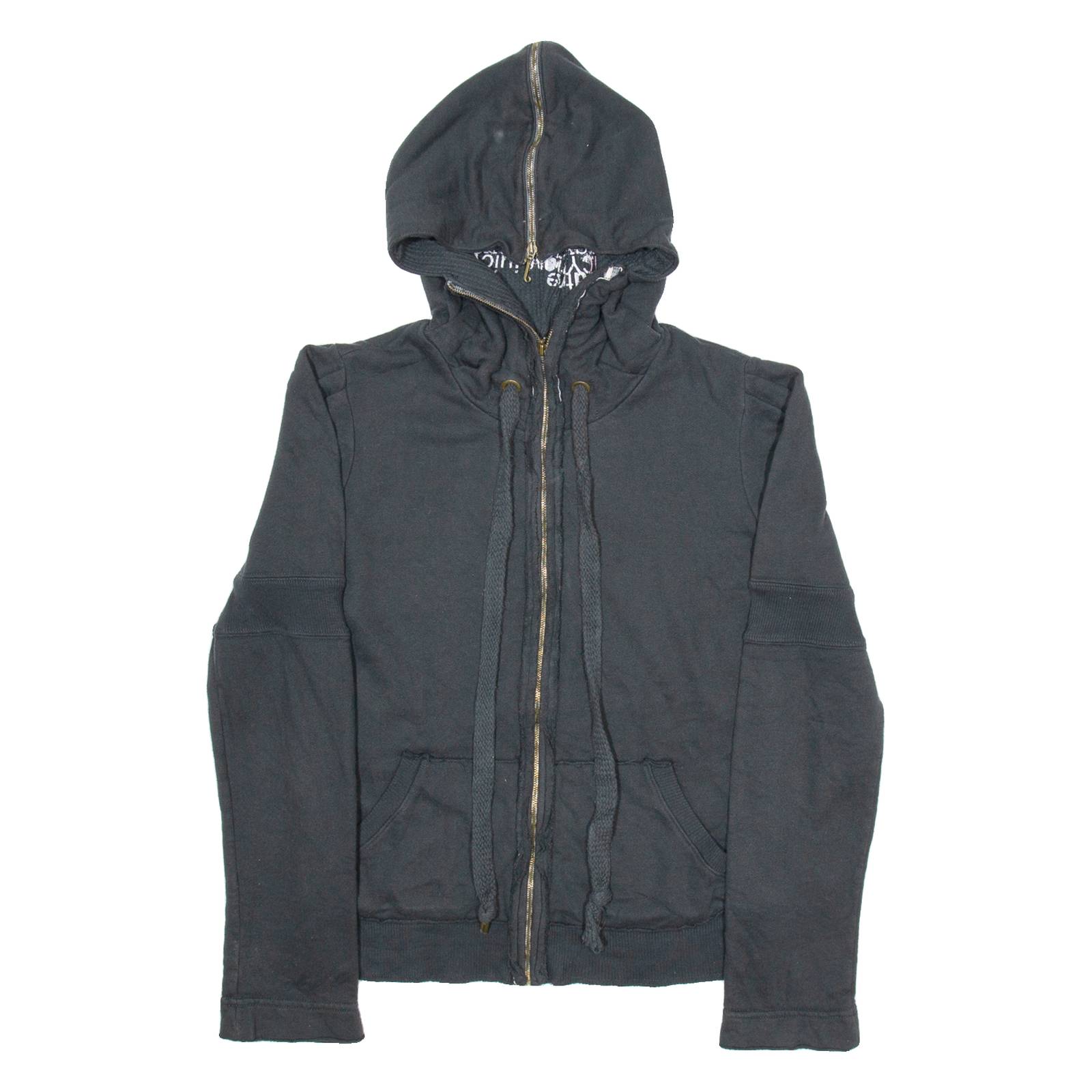 JUCY COUTURE Womens Black Hoodie Full Zip S