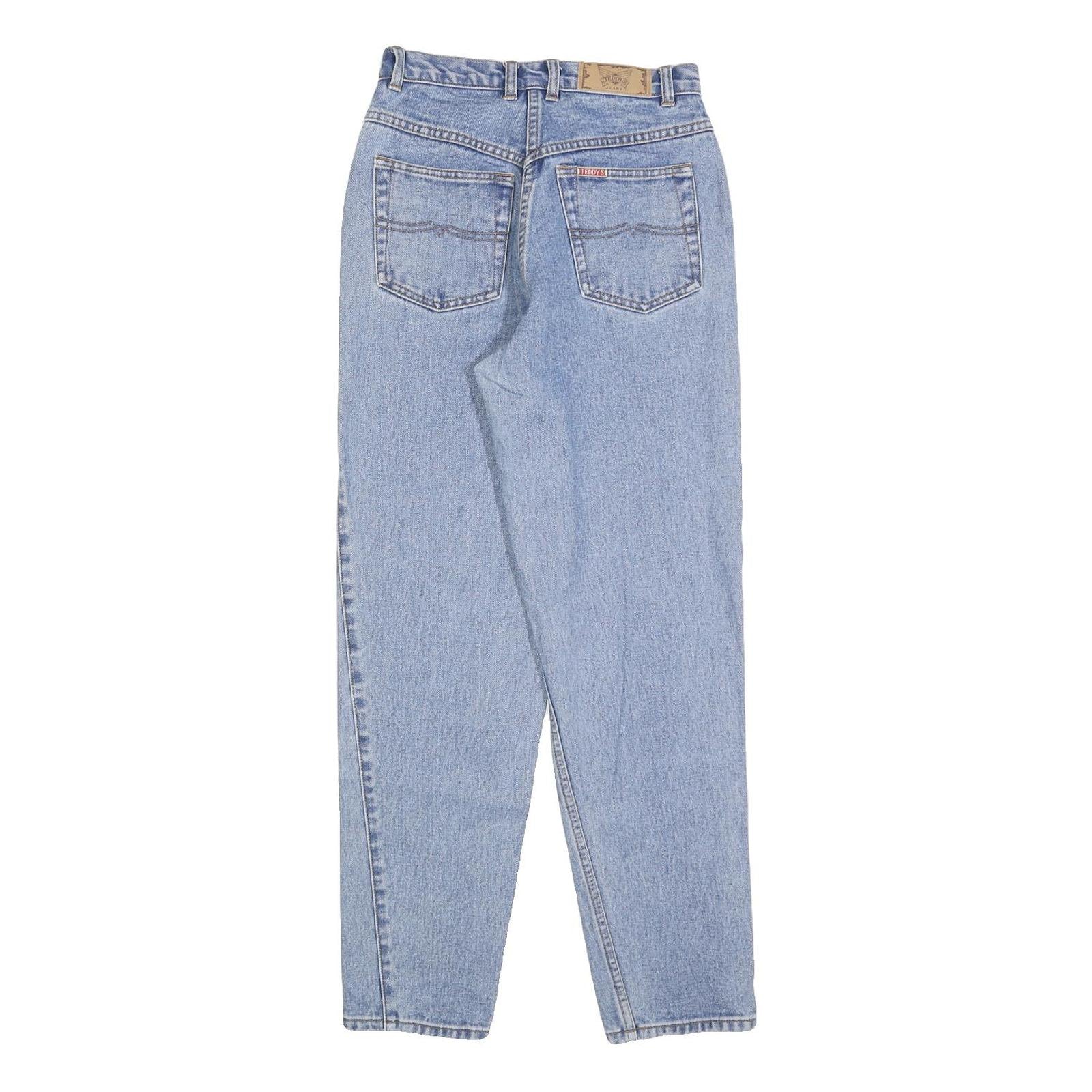 TEDDYS Womens Jeans Blue Regular Straight Denim Light W25 L30 Classic Fit