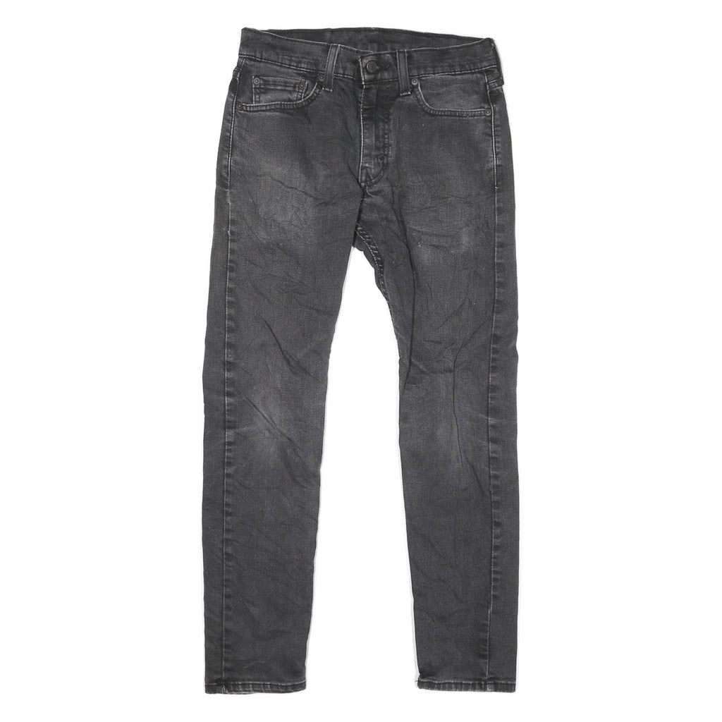 LEVI'S 512 Mens Jeans Black Classic Skinny Denim Medium W29 L26 Zip