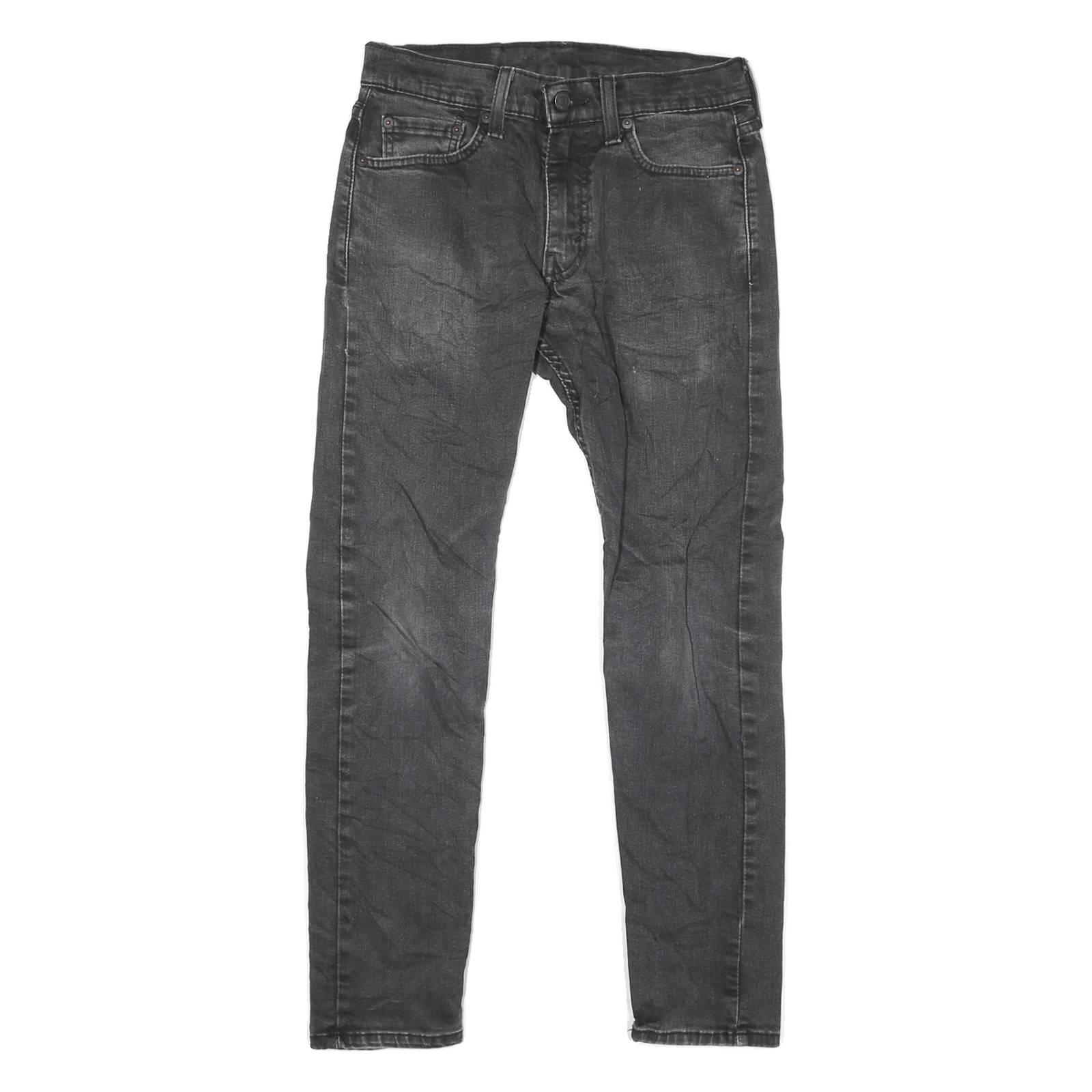 LEVI'S 512 Mens Jeans Black Classic Skinny Denim Medium W29 L26 Zip