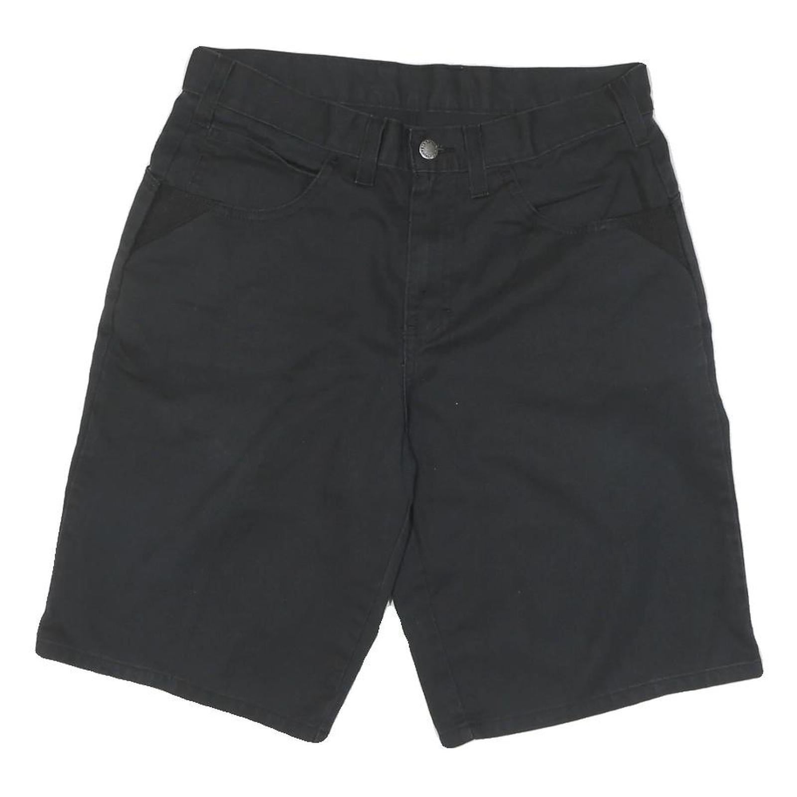 DICKIES Mens Black Casual Cotton Blend Shorts L W32 Workwear Pockets