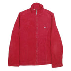 TOMMY JEANS Womens Red Zip Jacket M Polyester Plain Casual Lightweight