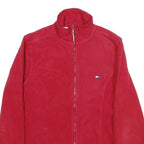 TOMMY JEANS Womens Red Zip Jacket M Polyester Plain Casual Lightweight