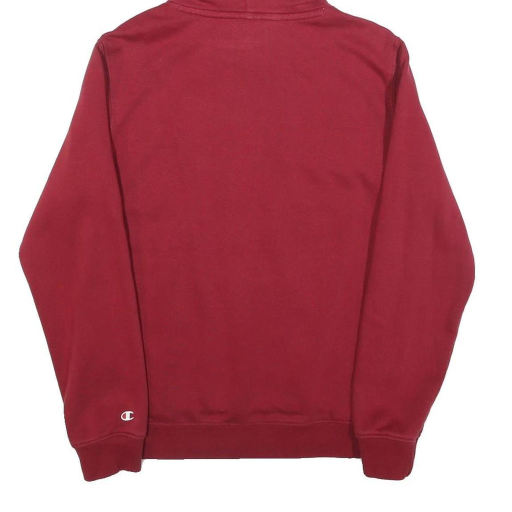 CHAMPION Mens Red Pullover Hoodie S Cotton Blend Casual Sportswear