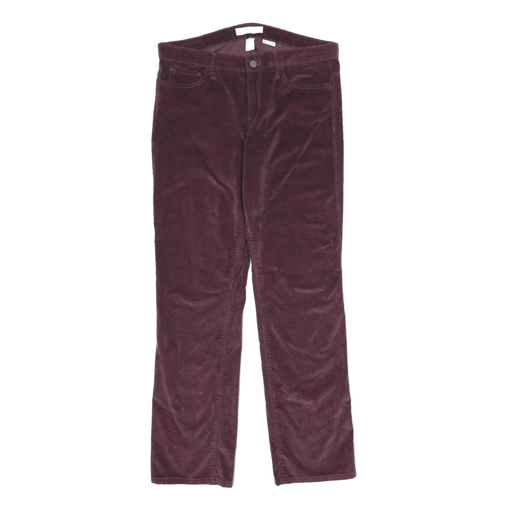 CALVIN KLEIN Womens Cotton Blend Purple Classic Straight Trousers W34 L34
