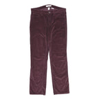 CALVIN KLEIN Womens Cotton Blend Purple Classic Straight Trousers W34 L34