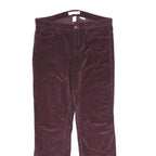 CALVIN KLEIN Womens Cotton Blend Purple Classic Straight Trousers W34 L34