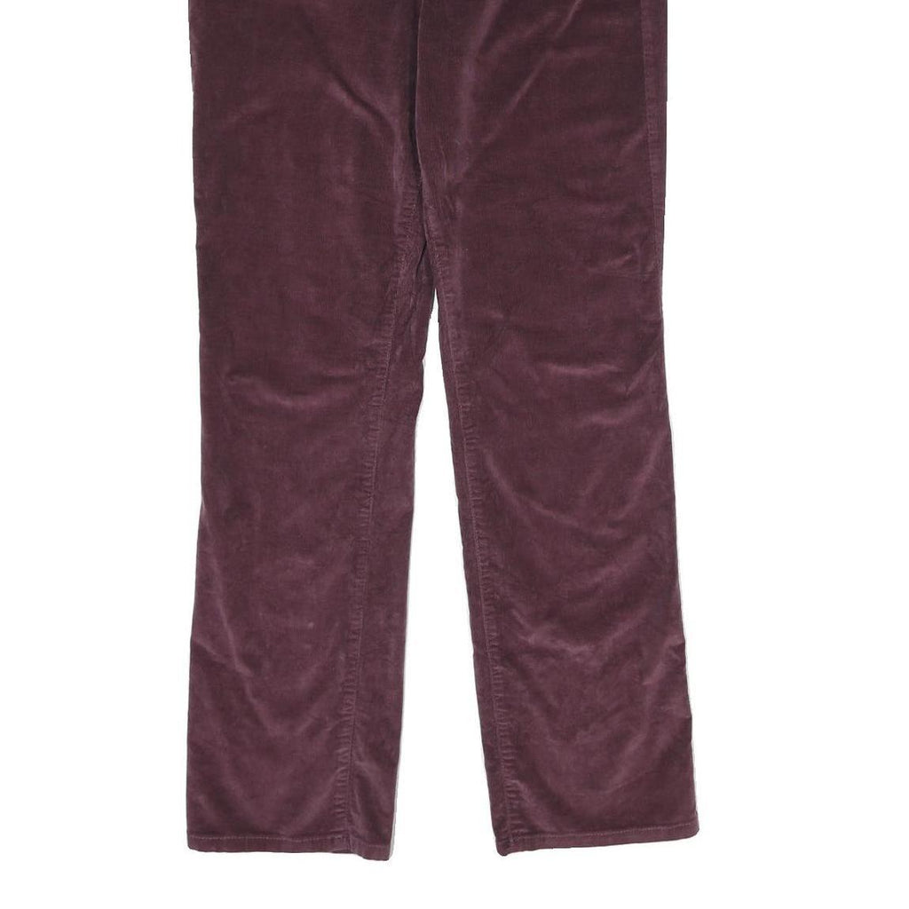 CALVIN KLEIN Womens Cotton Blend Purple Classic Straight Trousers W34 L34