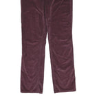 CALVIN KLEIN Womens Cotton Blend Purple Classic Straight Trousers W34 L34
