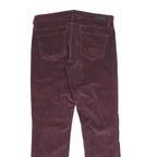 CALVIN KLEIN Womens Cotton Blend Purple Classic Straight Trousers W34 L34