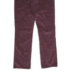 CALVIN KLEIN Womens Cotton Blend Purple Classic Straight Trousers W34 L34