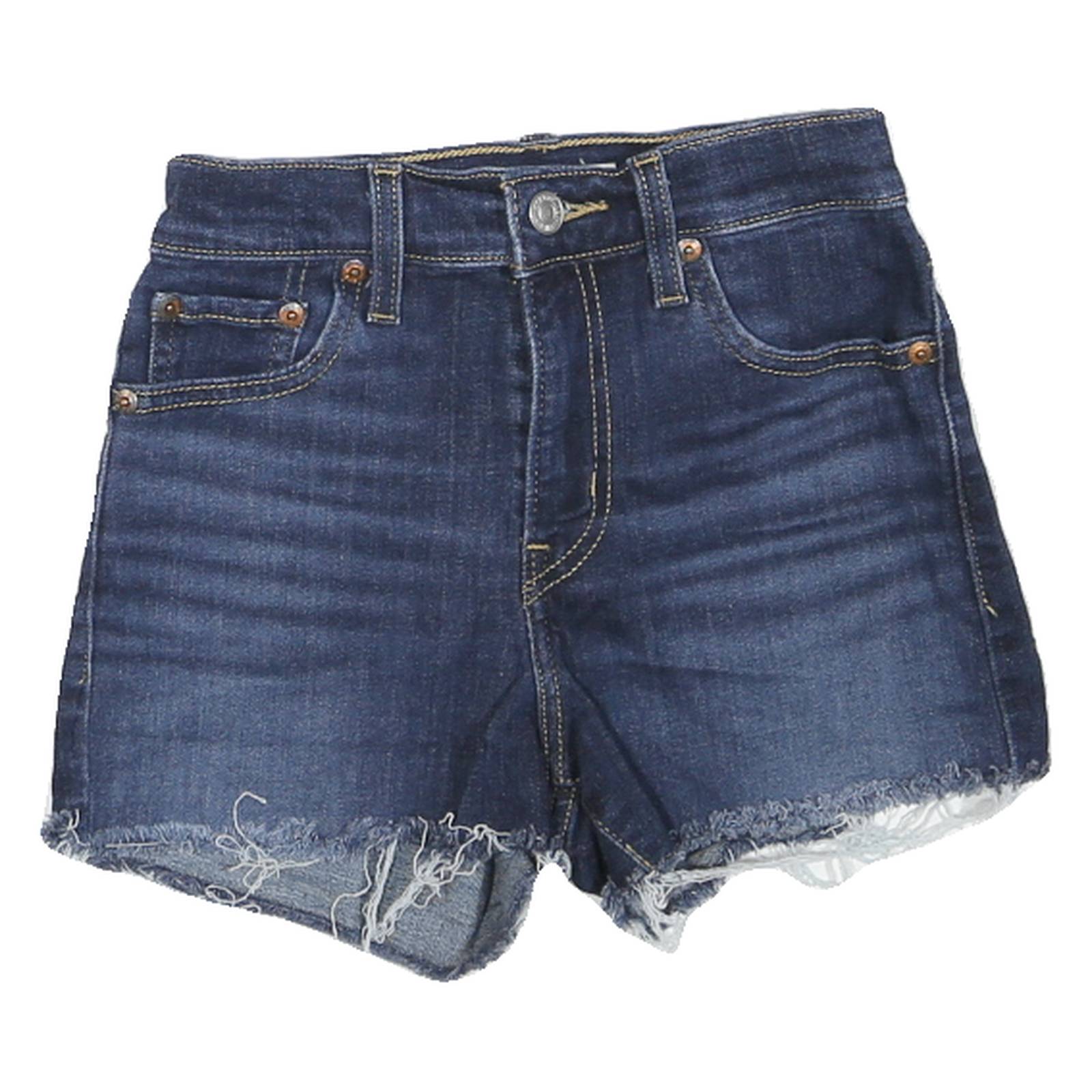 LEVI'S Womens Denim Blue Cut-Off Shorts XXS W23 Raw Hem Casual