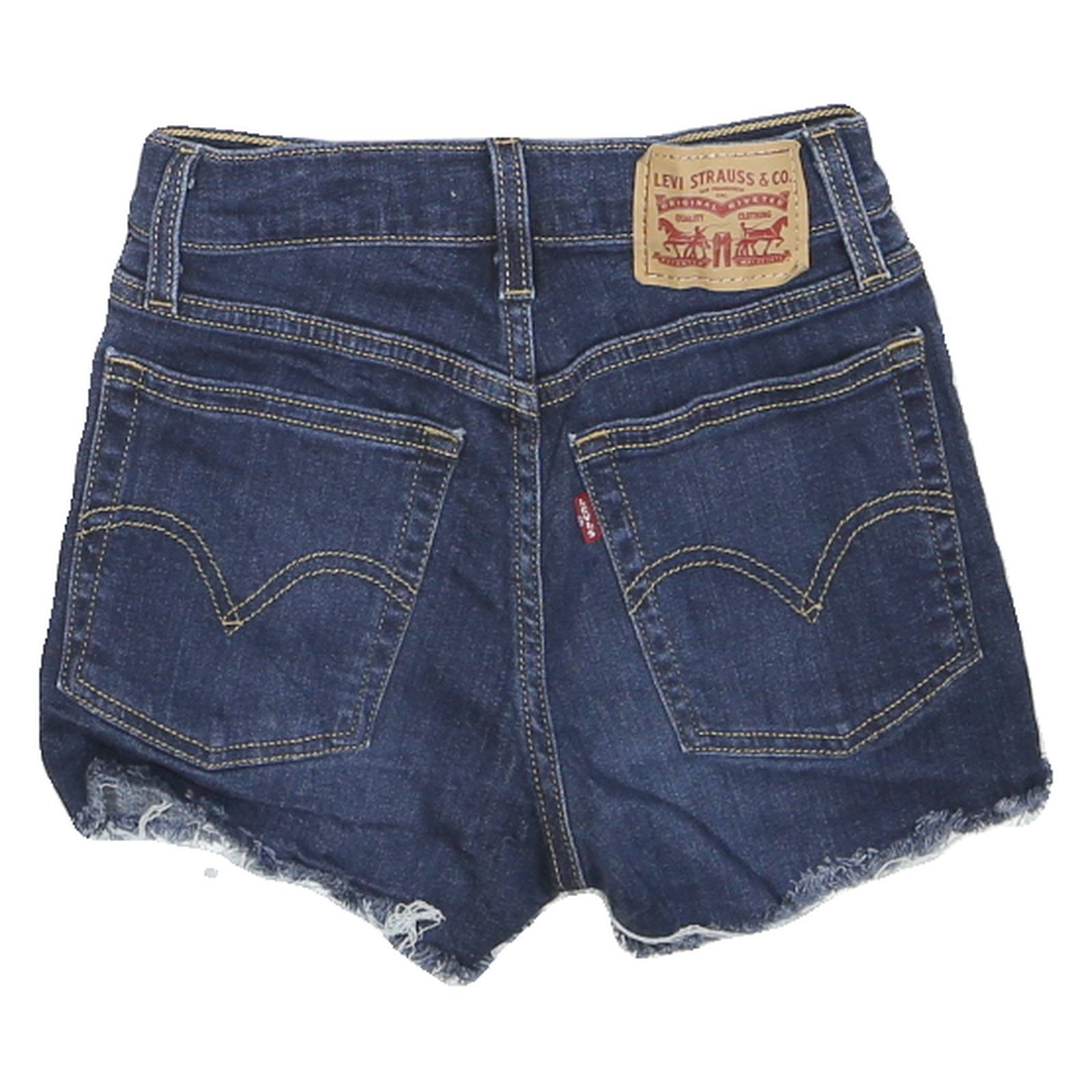 LEVI'S Womens Denim Blue Cut-Off Shorts XXS W23 Raw Hem Casual