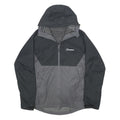 BERGHAUS Fleece Lined Mens Black & Grey Outdoor Jacket M Polyester Zip Hooded