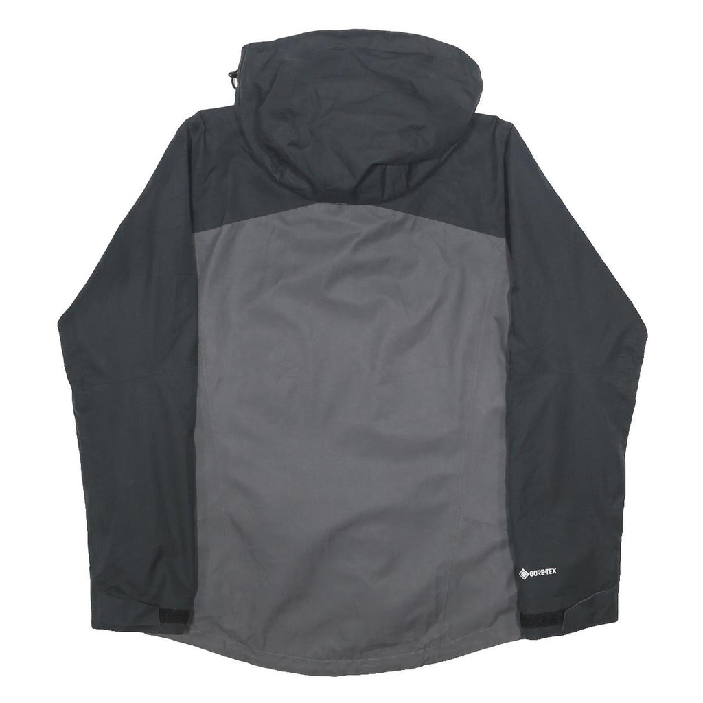 BERGHAUS Fleece Lined Mens Black & Grey Outdoor Jacket M Polyester Zip Hooded