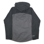 BERGHAUS Fleece Lined Mens Black & Grey Outdoor Jacket M Polyester Zip Hooded