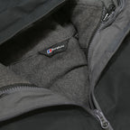 BERGHAUS Fleece Lined Mens Black & Grey Outdoor Jacket M Polyester Zip Hooded