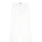 I.AM.GIA Holly Pant Womens White Regular Straight Trousers W25 L33 Side Lace