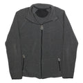 CALVIN KLEIN PERFORMANCE Womens Grey Zip Jacket L Polyester Plain Fitness