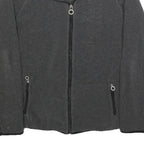 CALVIN KLEIN PERFORMANCE Womens Grey Zip Jacket L Polyester Plain Fitness