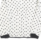 WOMENSTYL Womens White & Black Polka Dot Button Jacket S Woven Classic Fit