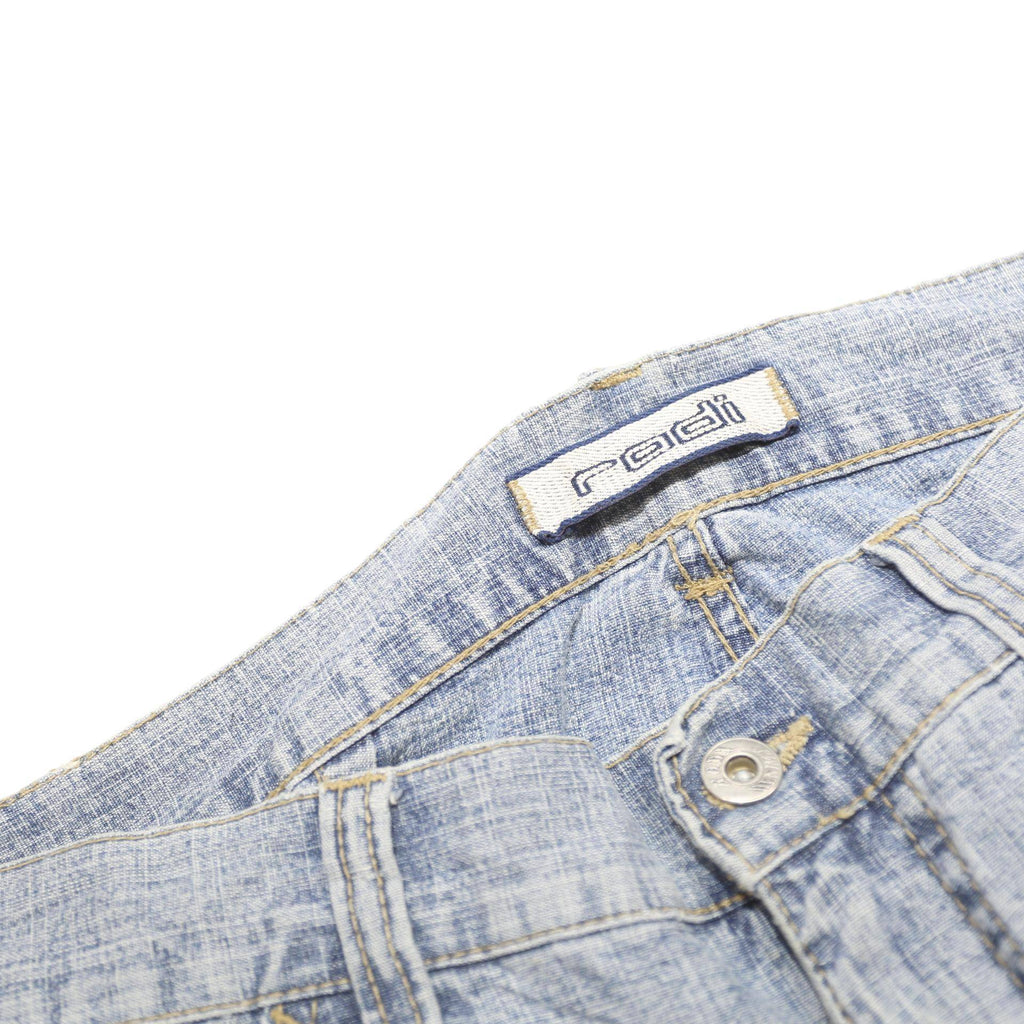 RODI Mens Shorts Blue Casual Relaxed M W32 Patchwork Cotton