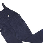 CARHARTT Womens Navy Blue Lined Dungarees Regular Cotton Blend XL W42 L29