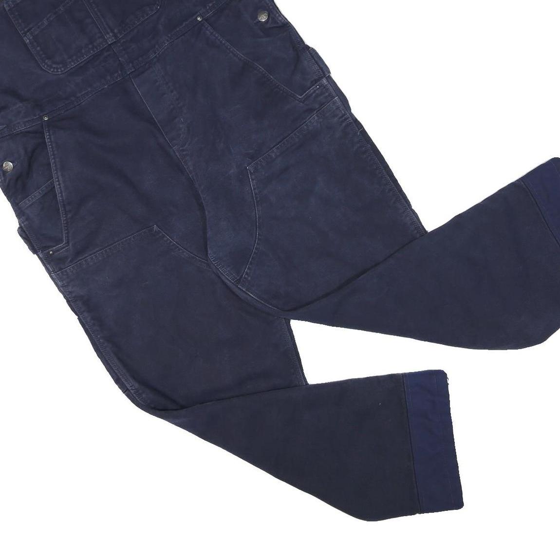CARHARTT Womens Navy Blue Lined Dungarees Regular Cotton Blend XL W42 L29