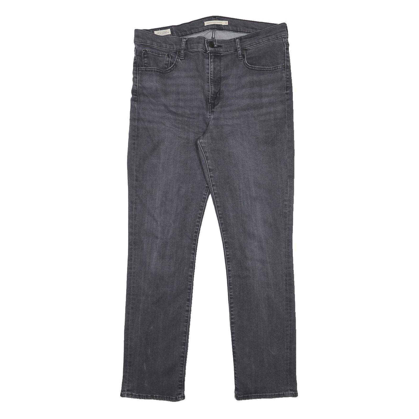 LEVI'S 724 BIG E Womens Jeans Grey Regular Straight Denim Rinse W32 L30 Stretch