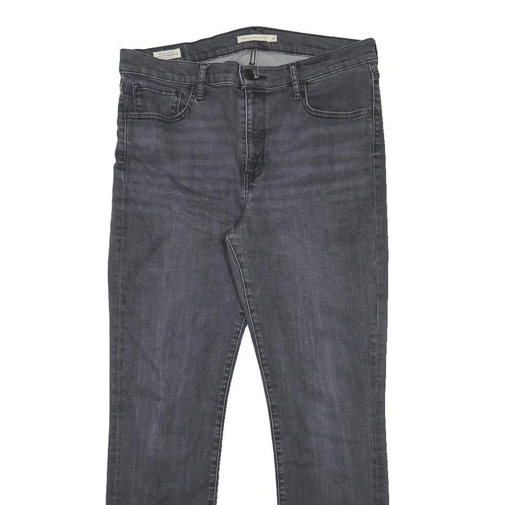 LEVI'S 724 BIG E Womens Jeans Grey Regular Straight Denim Rinse W32 L30 Stretch