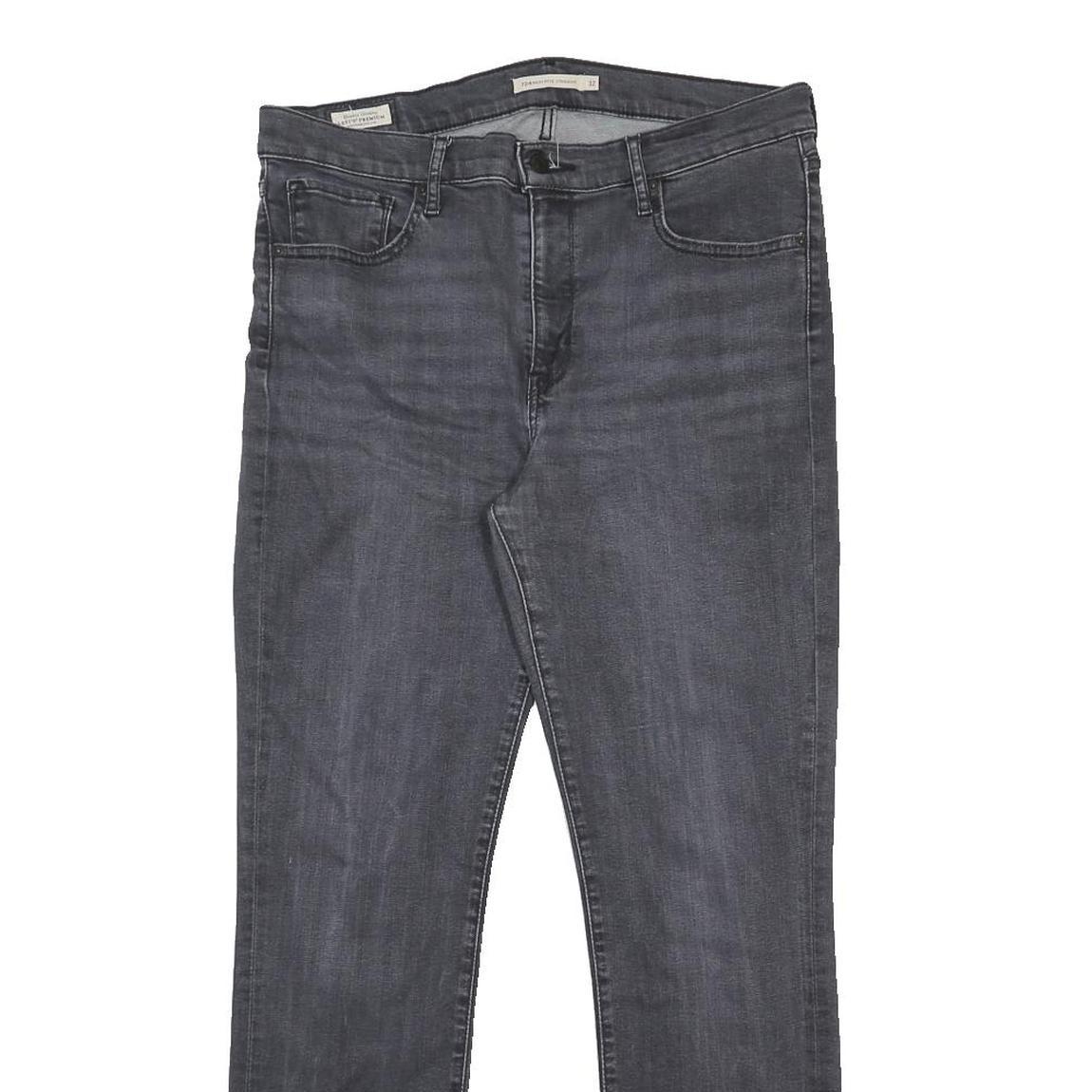 LEVI'S 724 BIG E Womens Jeans Grey Regular Straight Denim Rinse W32 L30 Stretch