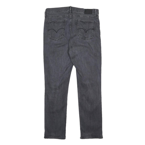 LEVI'S 724 BIG E Womens Jeans Grey Regular Straight Denim Rinse W32 L30 Stretch